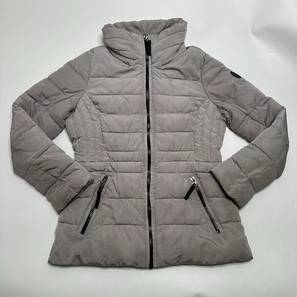 Calvin Klein Performance Coat Women's Size Small S Gray Puffer Polyester Winter - Picture 1 of 16